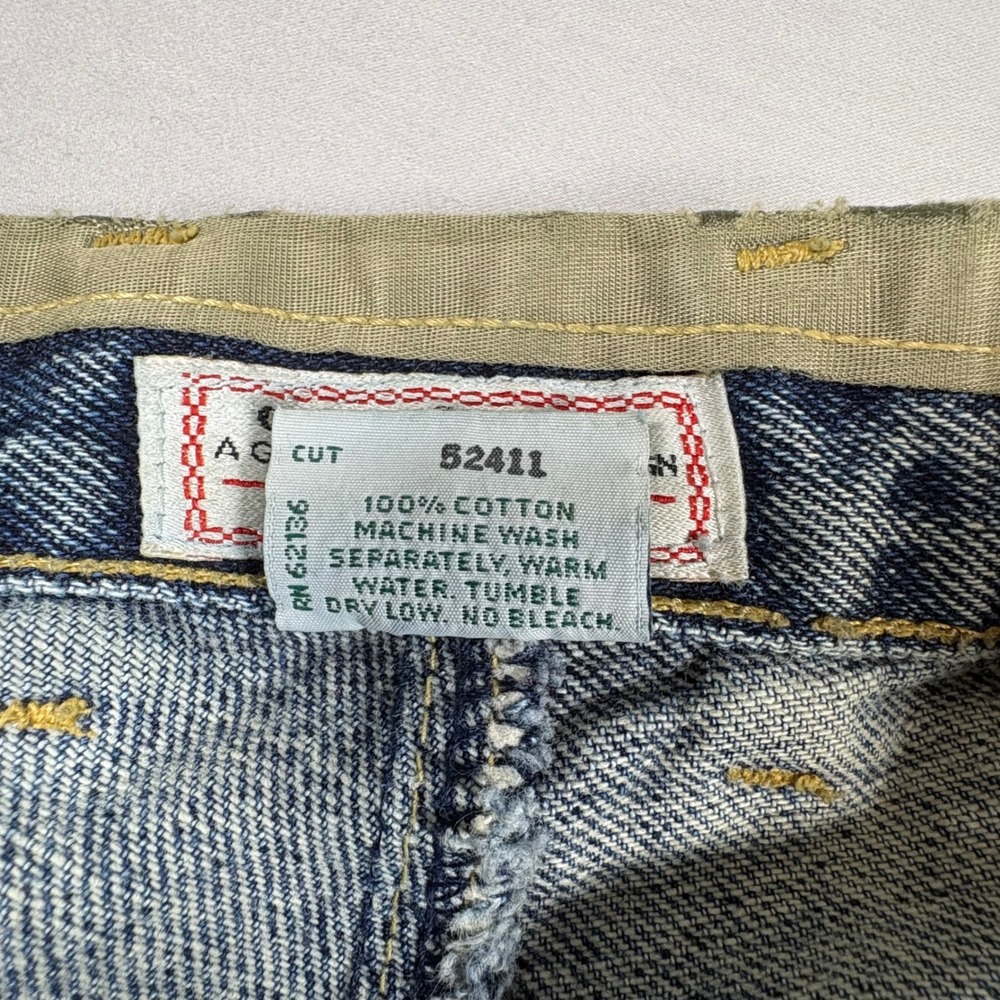 Vintage Guess Jeans Georges Marciano Mens 34 Blue Denim Contrast Trim USA 90s - Picture 10 of 13